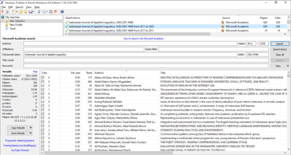 Publish or Perish 8.2 - Image 4